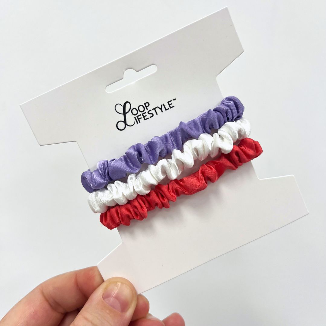 The Spring Micro Satin Scrunchie Set