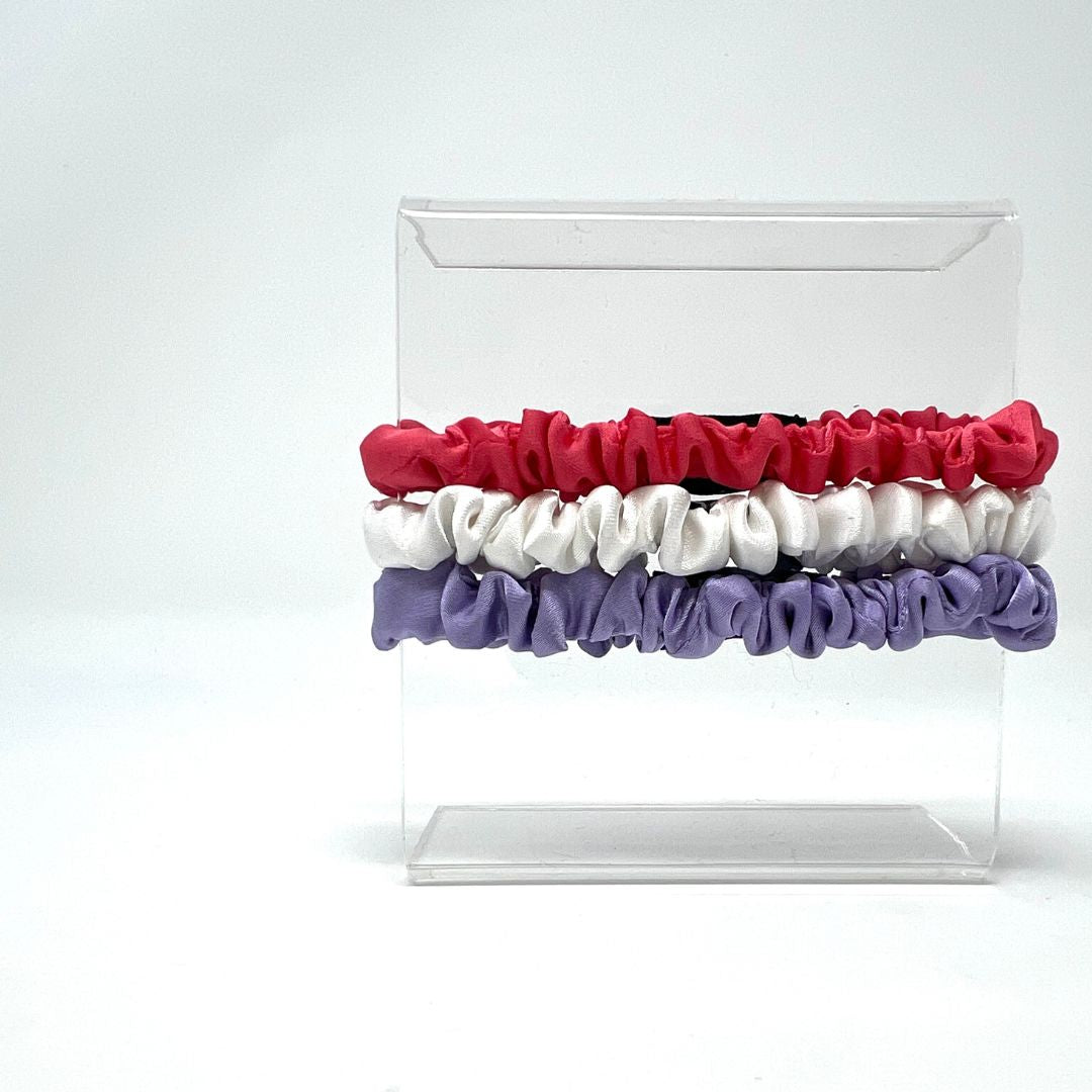 The Spring Micro Satin Scrunchie Set