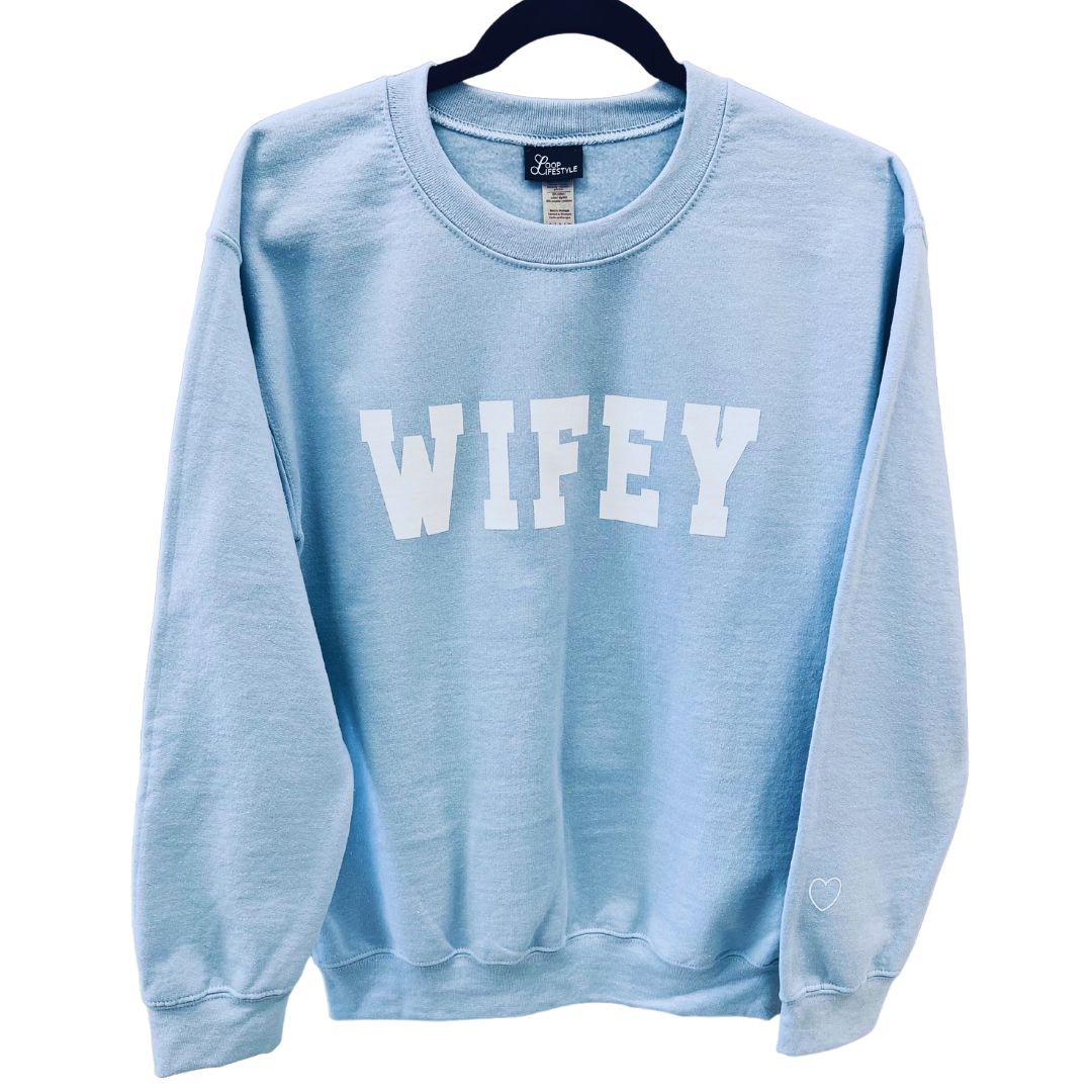 WIFEY Baby Blue Crew