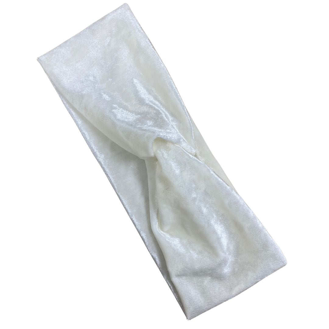 White Velvet DAPHNE Twist Headband