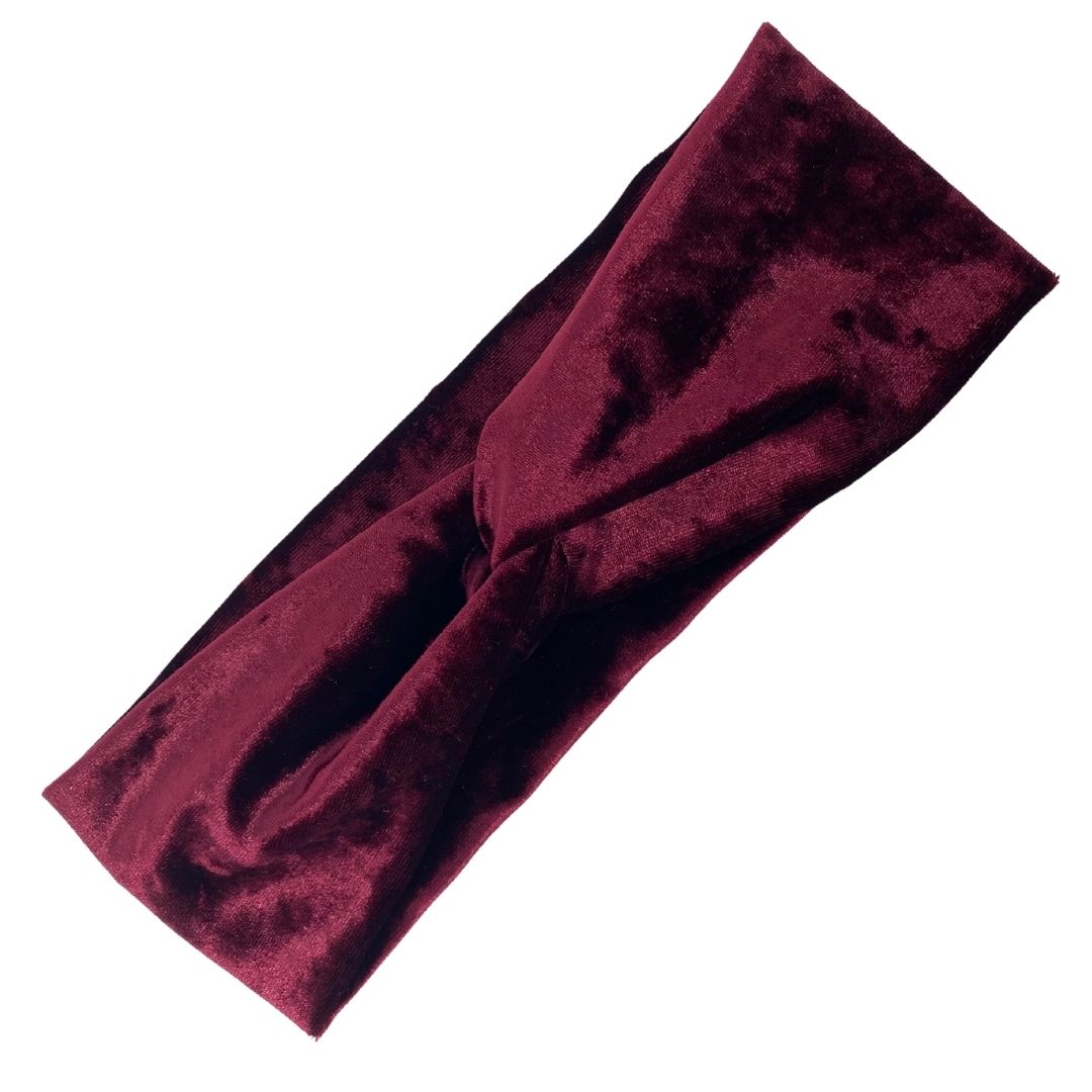 Cranberry Velvet DAPHNE Twist Headband