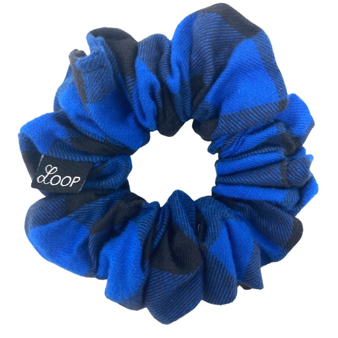 BLUE Flannel Buffalo Plaid COUNTRY LIBERTY X LOOP*