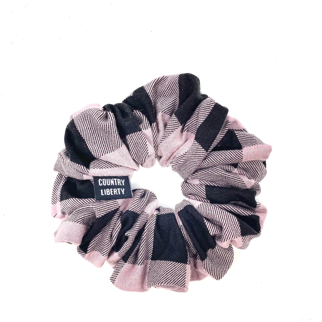 BLUSH Buffalo Plaid Jersey Cotton COUNTRY LIBERTY X LOOP*