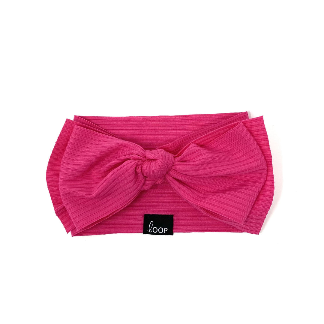 Hot Pink Ribbed Bow