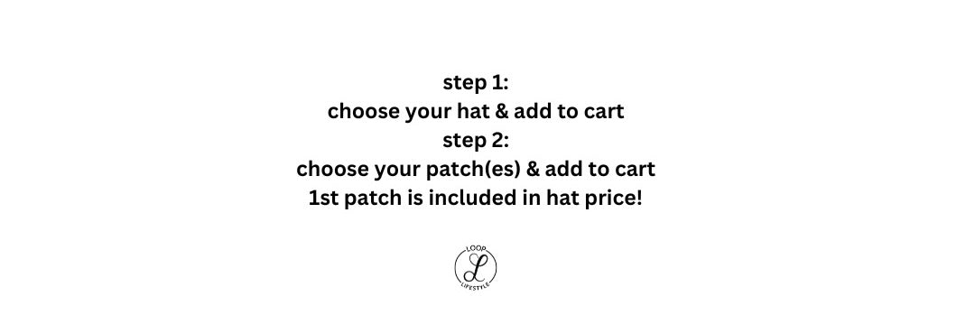 Create your own designs!✨  step 1. choose your hat  step 2. choose your patch