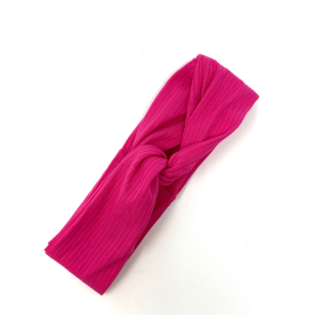Hot Pink TESSA Headband (Ribbed)
