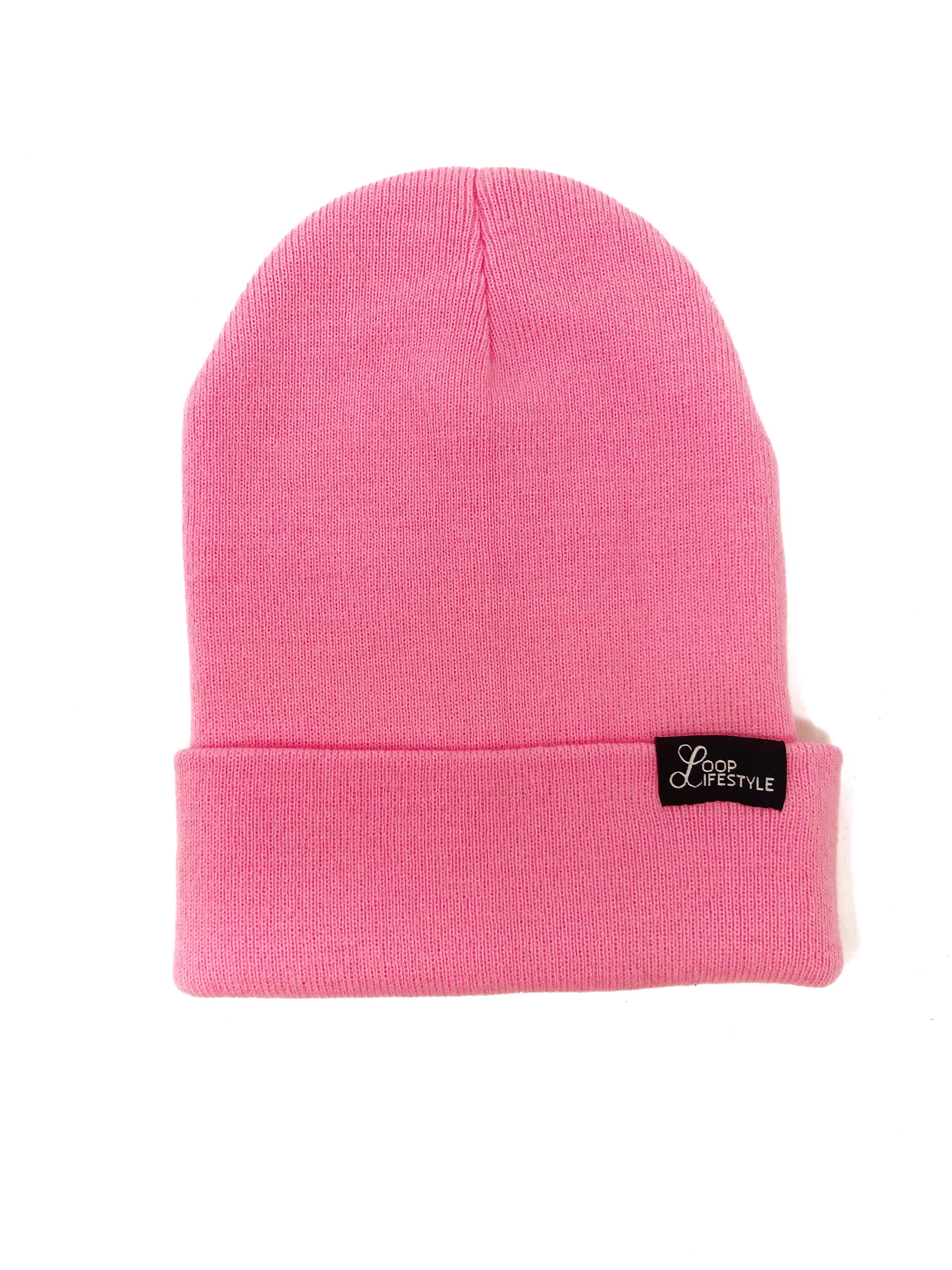 Neon 2024 pink beanie